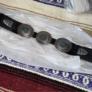 Silver and Turquoise Concho Belt